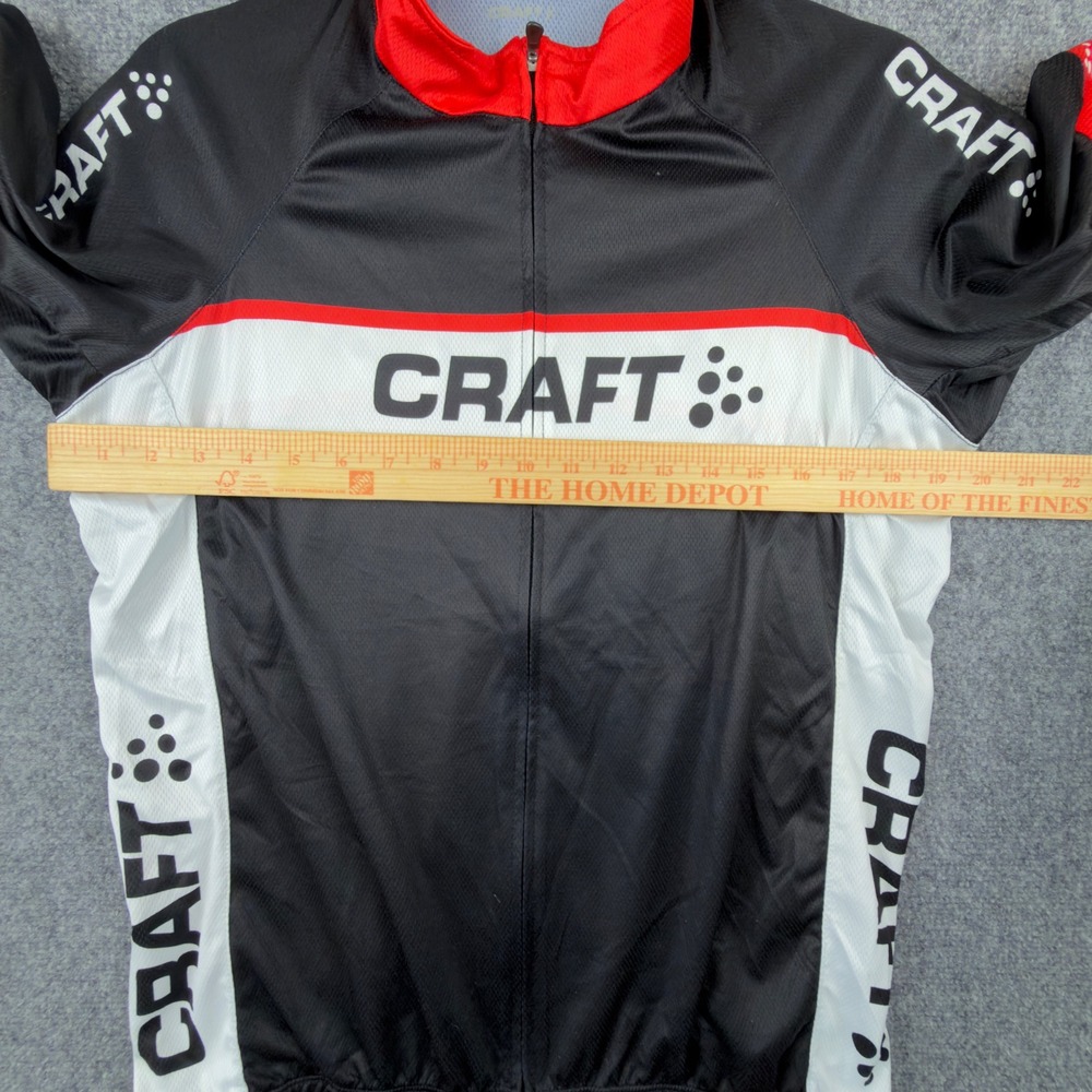 Craft L1 Ventilation Cycling Jersey Black Red White XL 1900696-XF-697 Full Zip - Picture 3 of 8